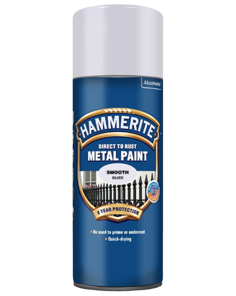 Hammerite spray 400 ml sølv