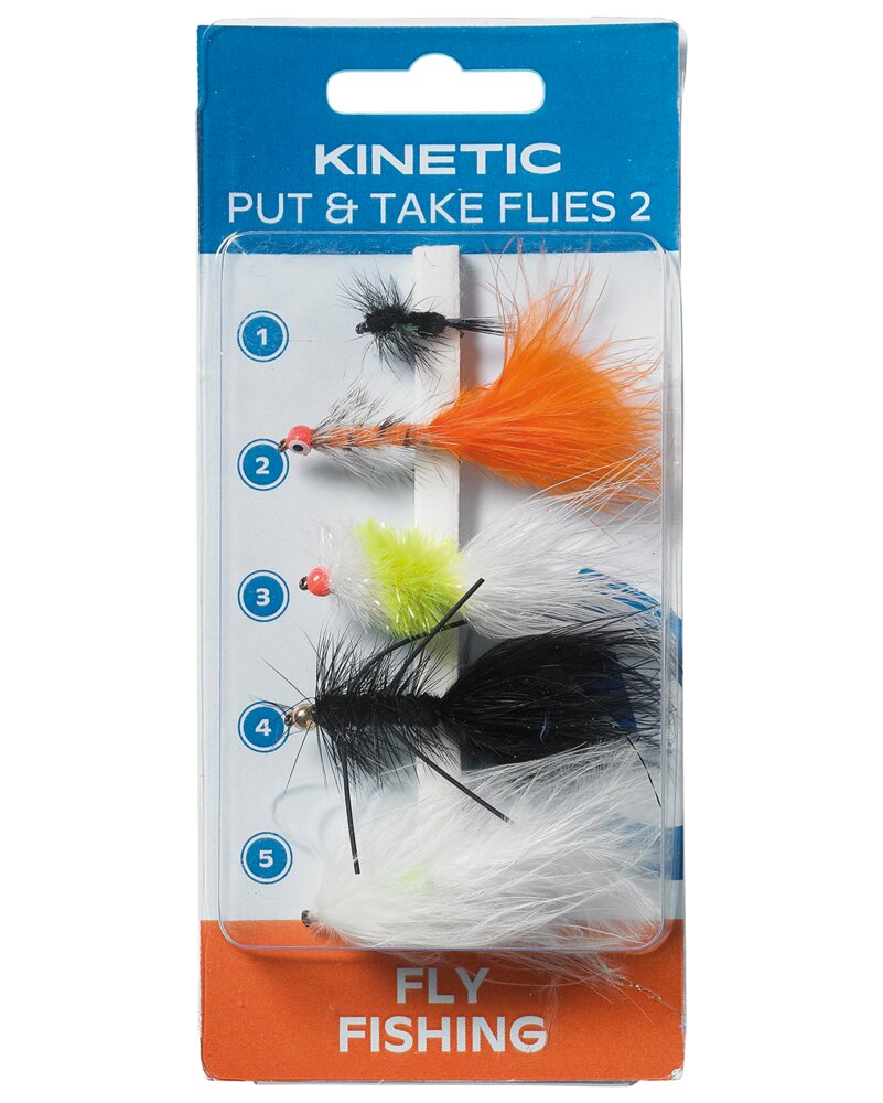 Kinetic Put & take flies 2 5-pak