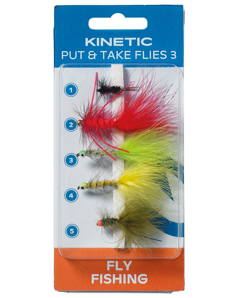 Kinetic Put & Take flies 3 5-pak