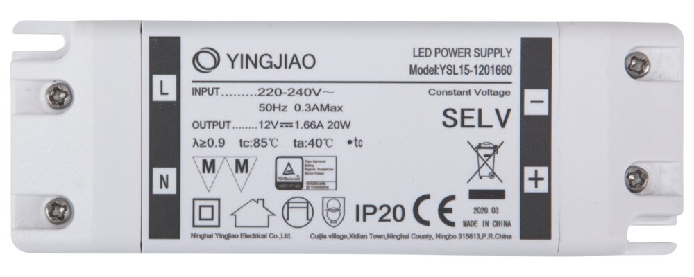 Strømforsyning LED 12V 20W