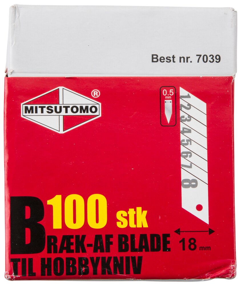 Mitsutomo Bræk-af knivblade 18 mm 100-pak