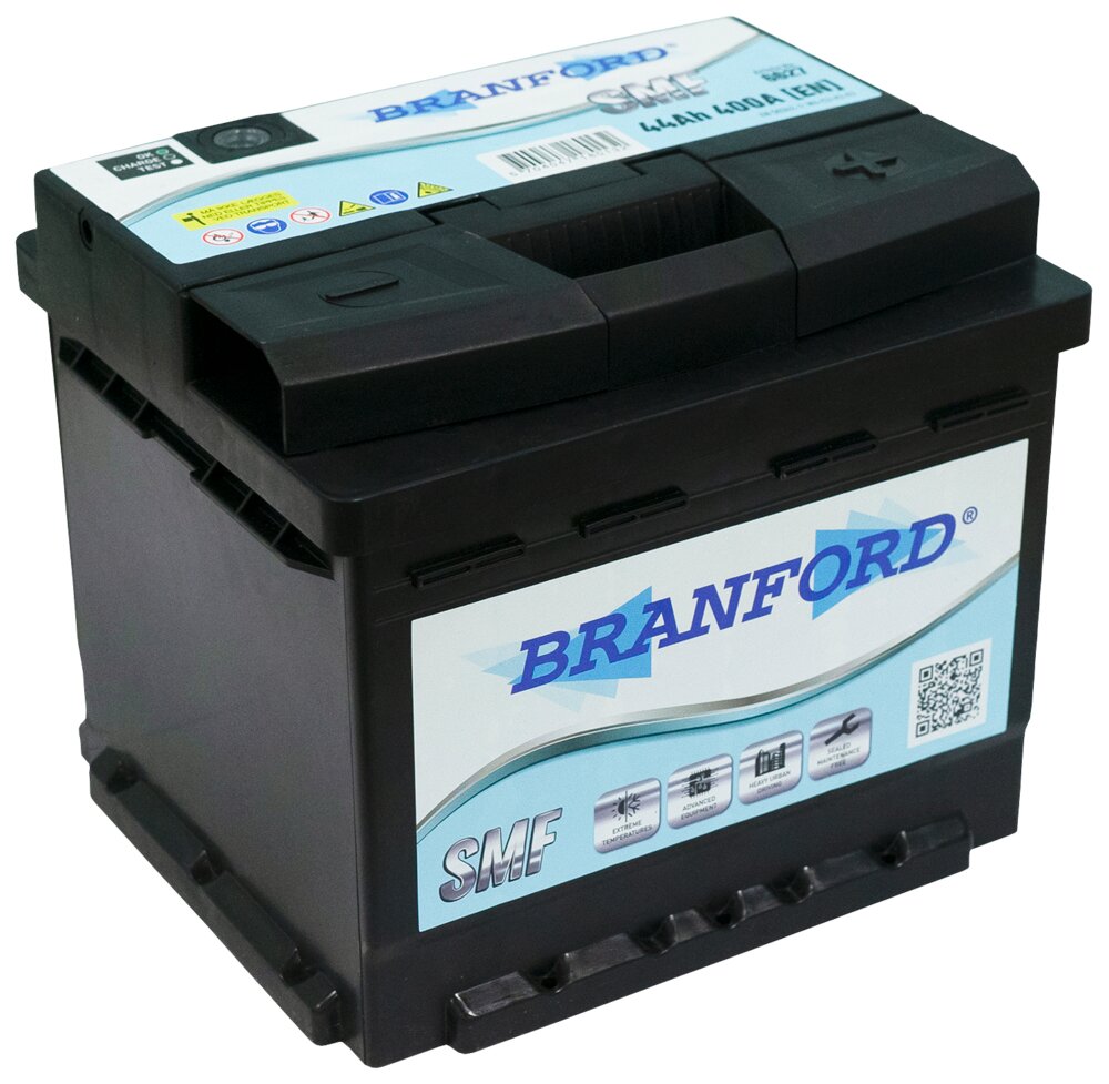 BRANFORD - Autobatteri 44 Ah +højre