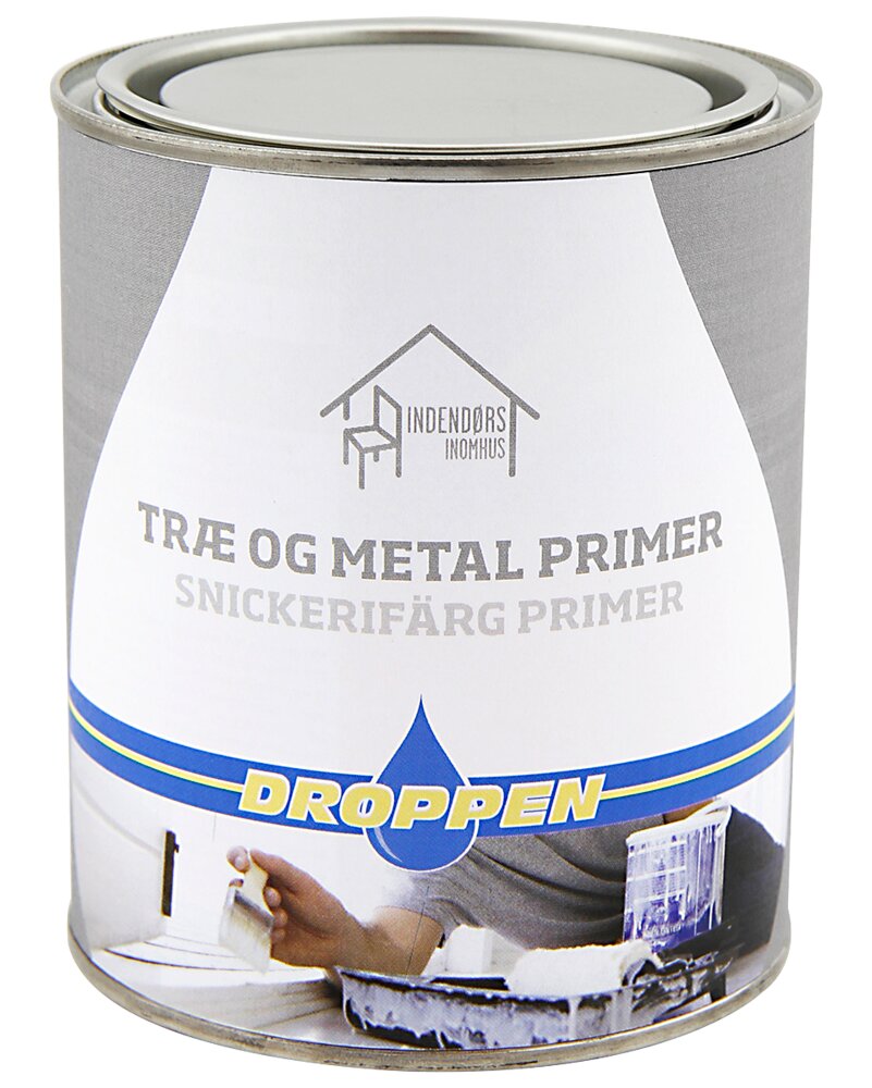Droppen - Træ- og metal primer 0,75 L