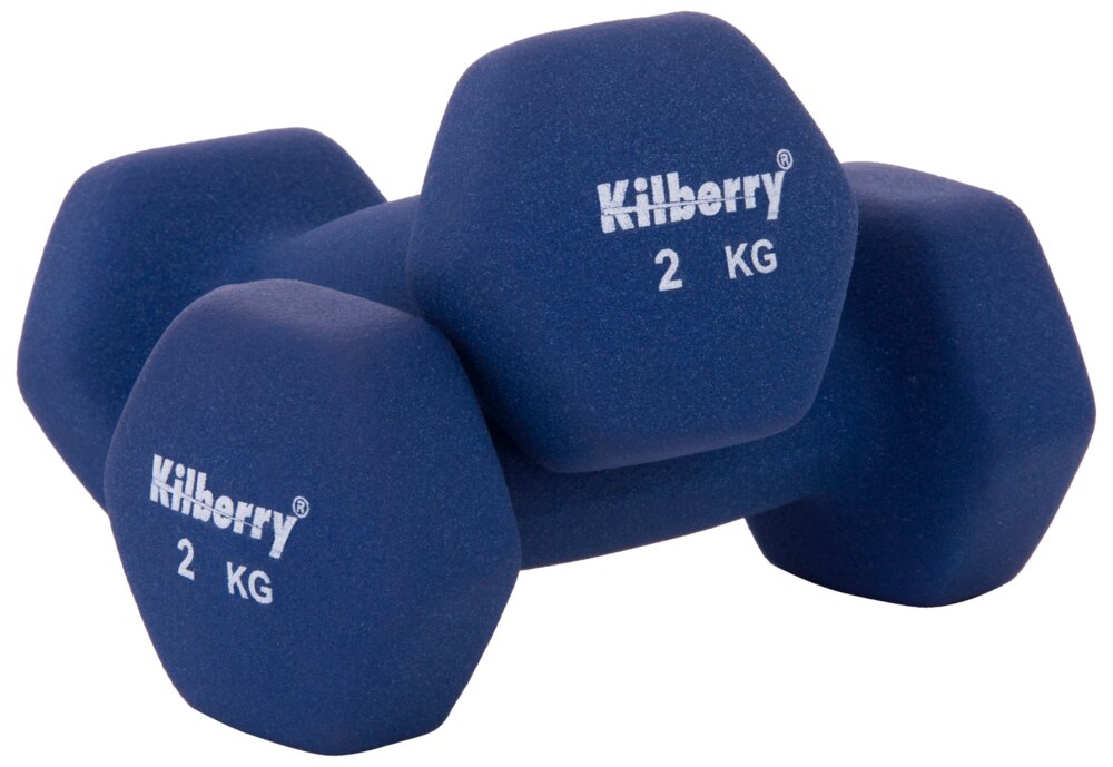 Kilberry - Håndvægt blå 2 kg 2-pak