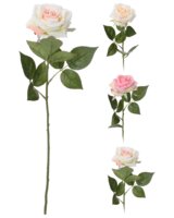 Kunstig rose - 60 cm assorterede farver