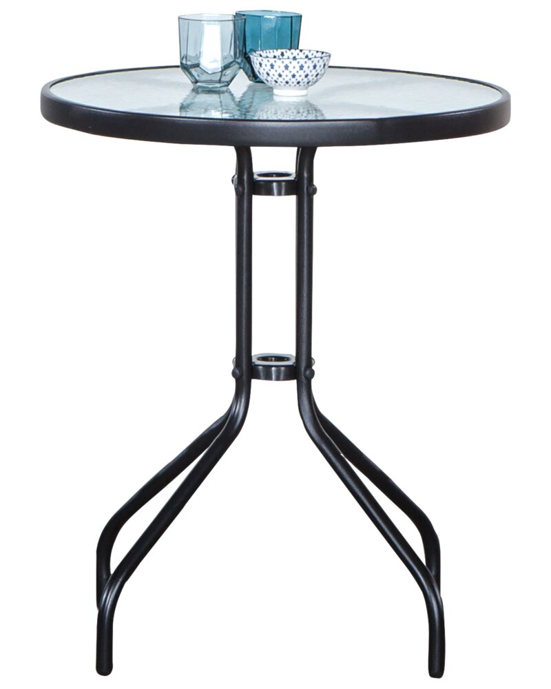 Cafebord Ø60 cm sort stål