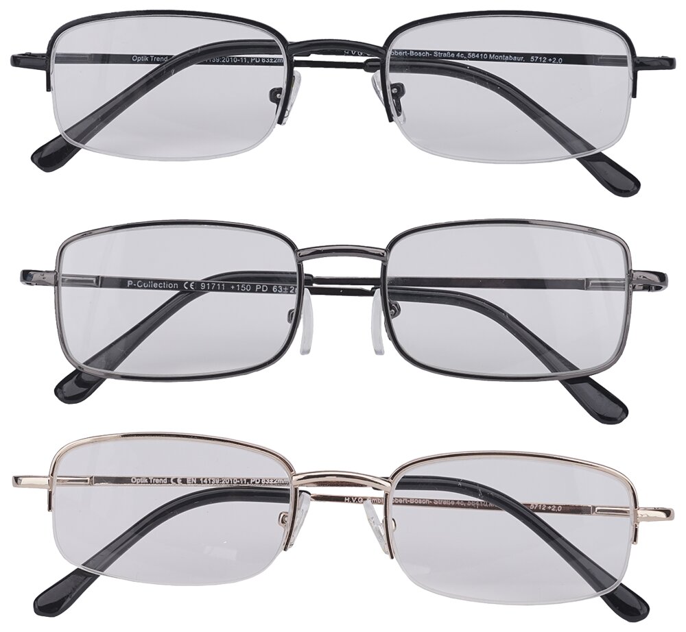 We Care Health - Læsebriller Model 10 +2.5 3-pak