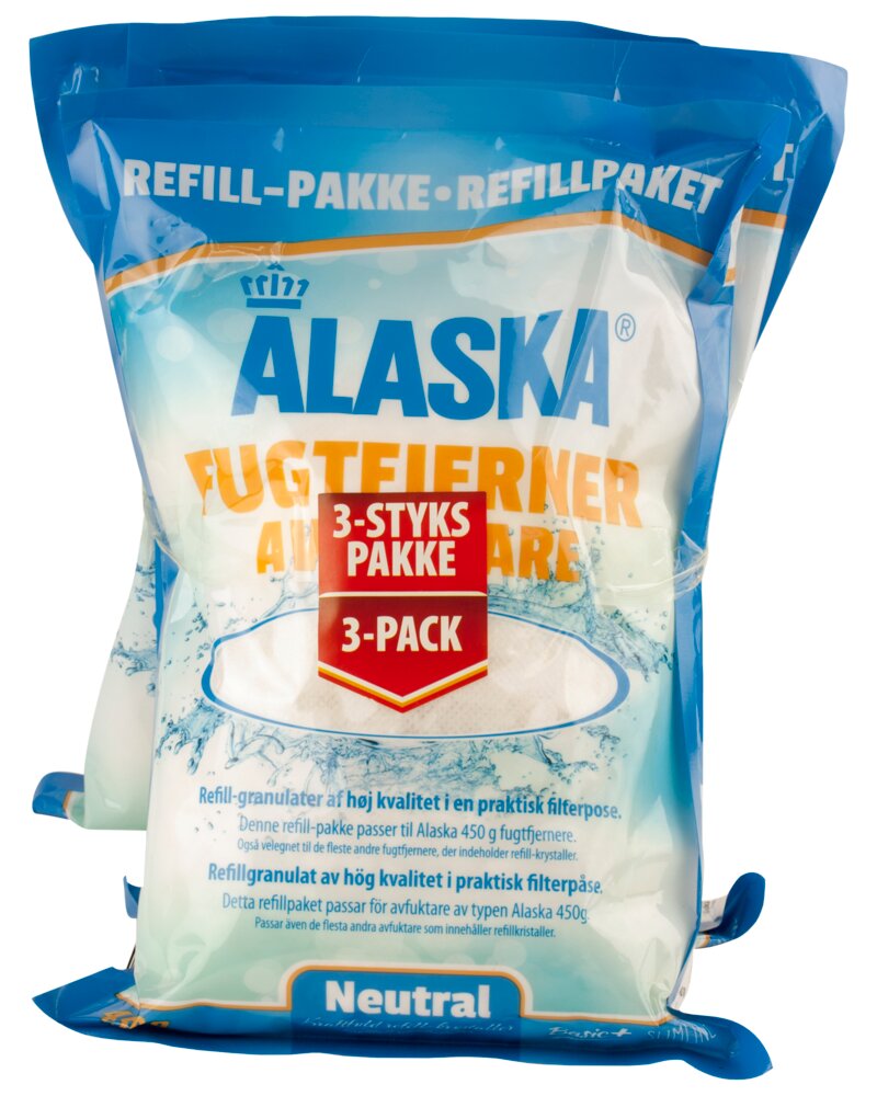 Alaska - Refill til affugter neutral 3-pak