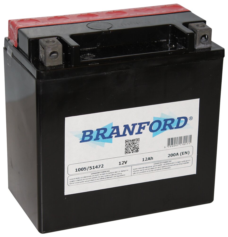 BRANFORD - MC-batteri 12 Ah 12 V