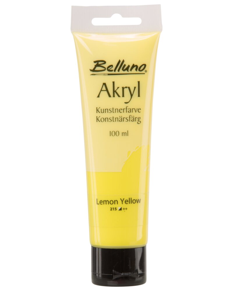 Belluno  Akrylfarve - 100 ml - Lemon yellow