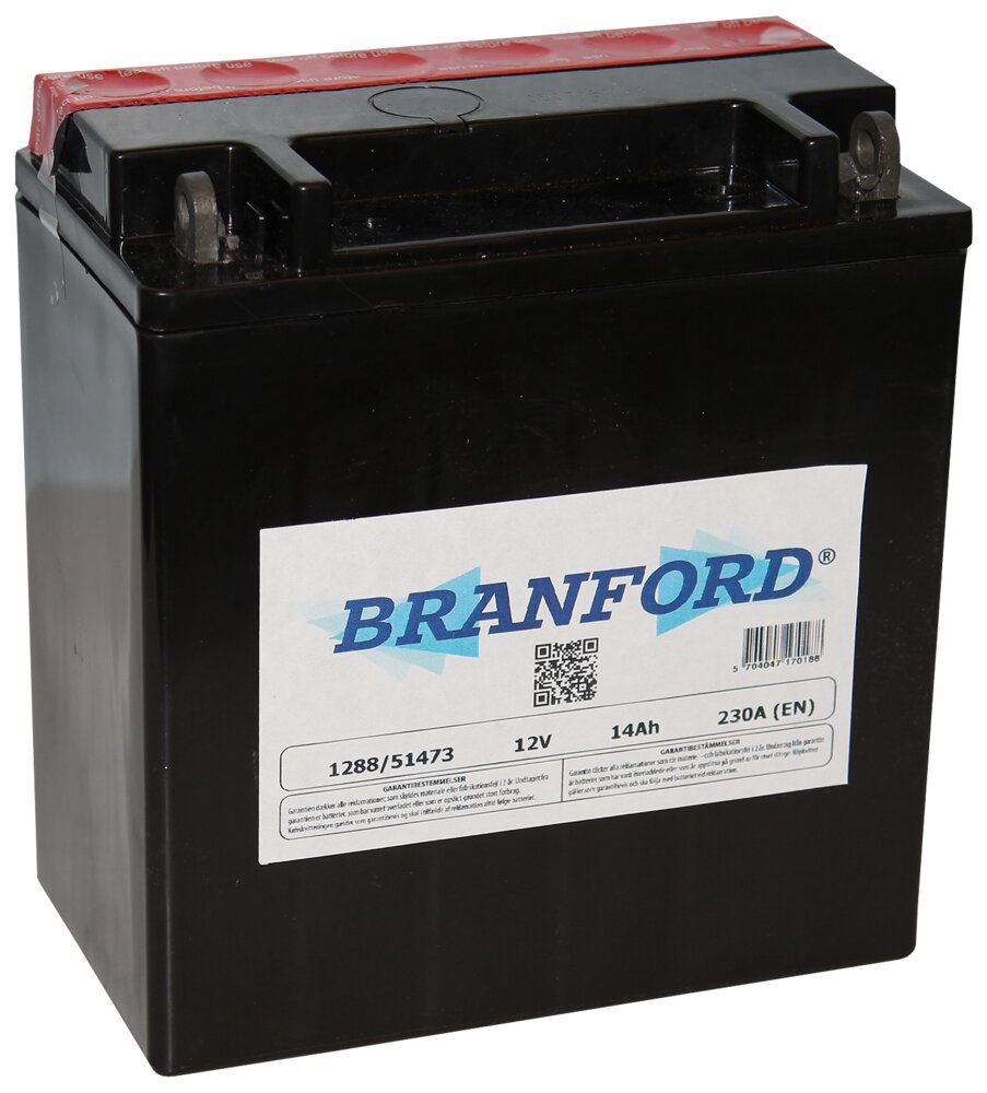 BRANFORD - MC-batteri 14Ah 12 V