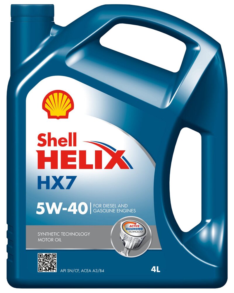 SHELL Helix HX7 5W-40 motorolie - 4 L
