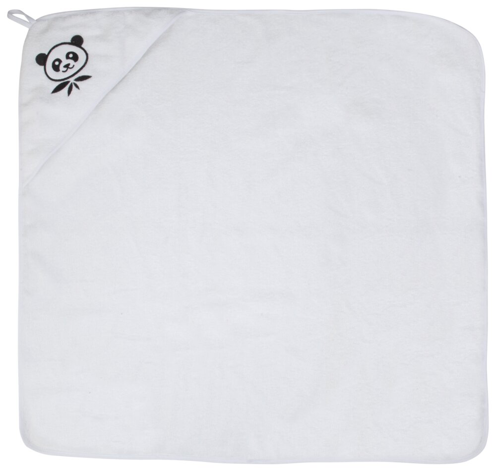 Babyhåndklæde - hvid med panda
