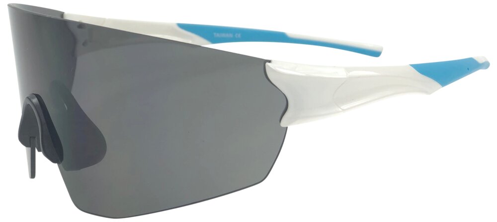 Busetto Pro - Sportsbrille hvid/blå og grå glas