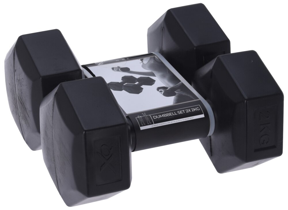 XQMAX Håndvægt 2 kg 2-pak - sort