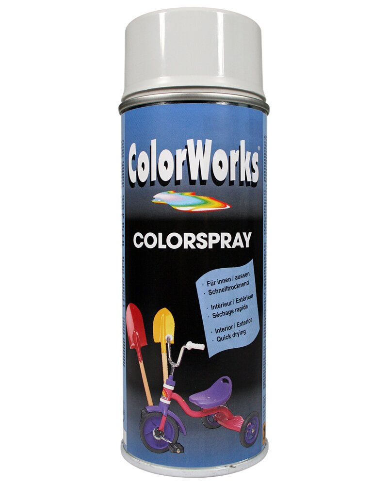 I Inhalere dyd ColorWorks Spraymaling - sølvgrå