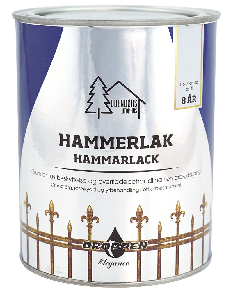 Droppen Elegance Hammerlak 750 ml - grå