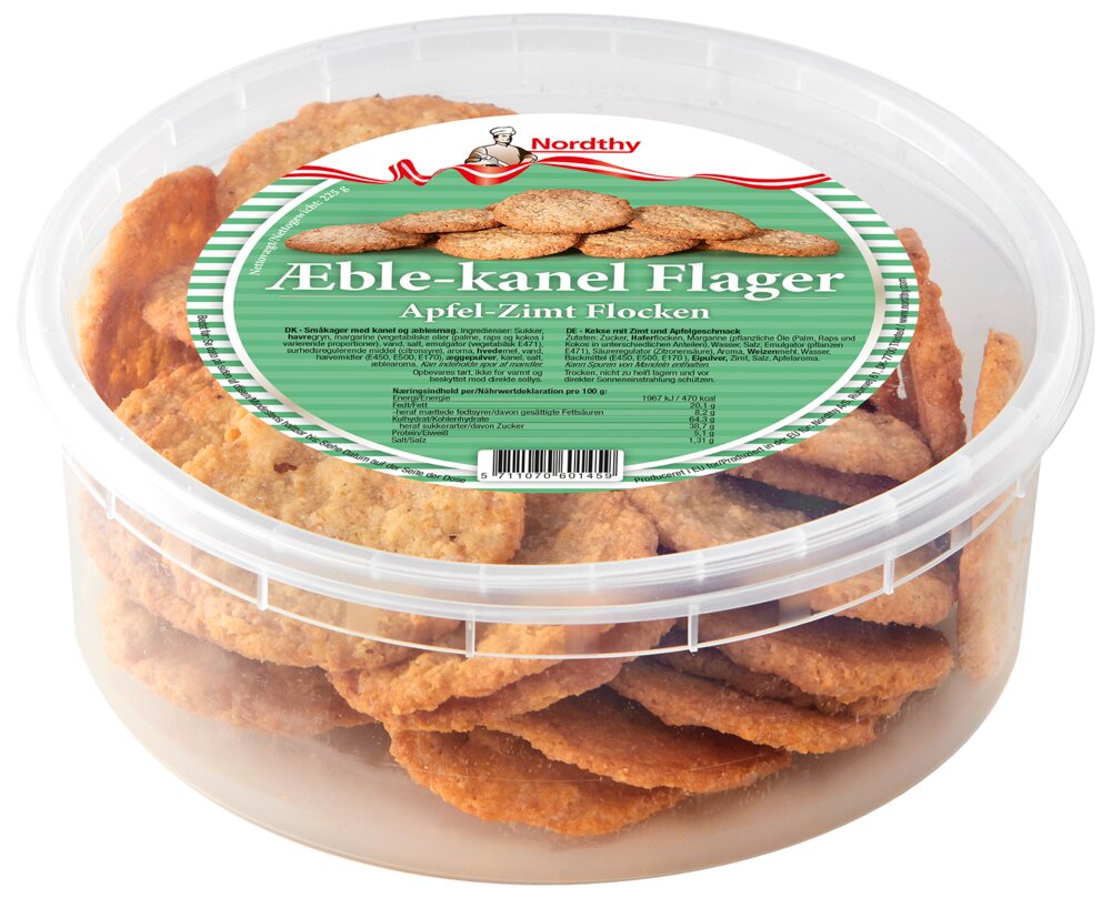 NORDTHY - Æble-kanel Flager - 225 g
