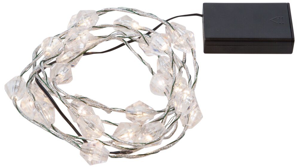BRIGHT DESIGN - LED lyskæde diamantformet klar