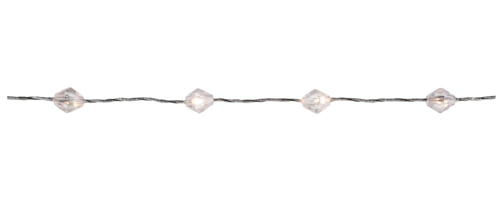 BRIGHT DESIGN - LED lyskæde diamantformet klar