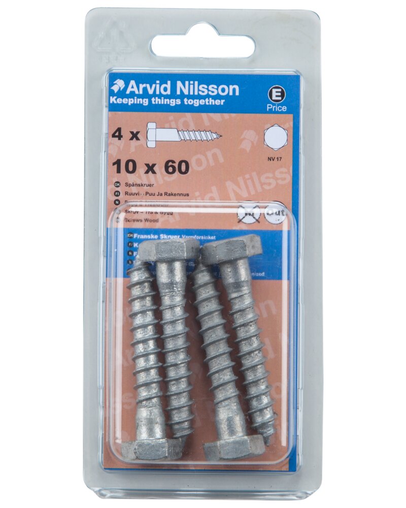 Arvid Nilsson - Fransk skrue 10 x 60 mm 4-pak