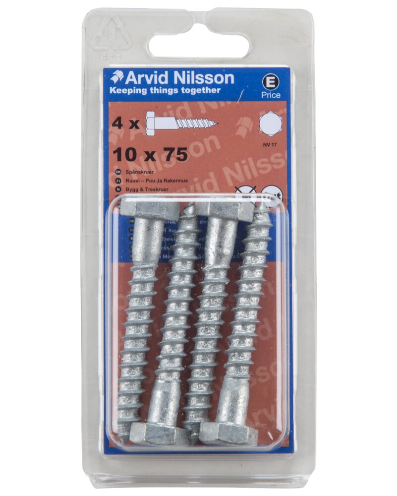 Arvid Nilsson - Fransk skrue 10 x 75 mm 4-pak