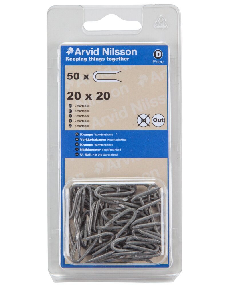 Arvid Nilsson - Krampe 20 x 20 mm 50-pak