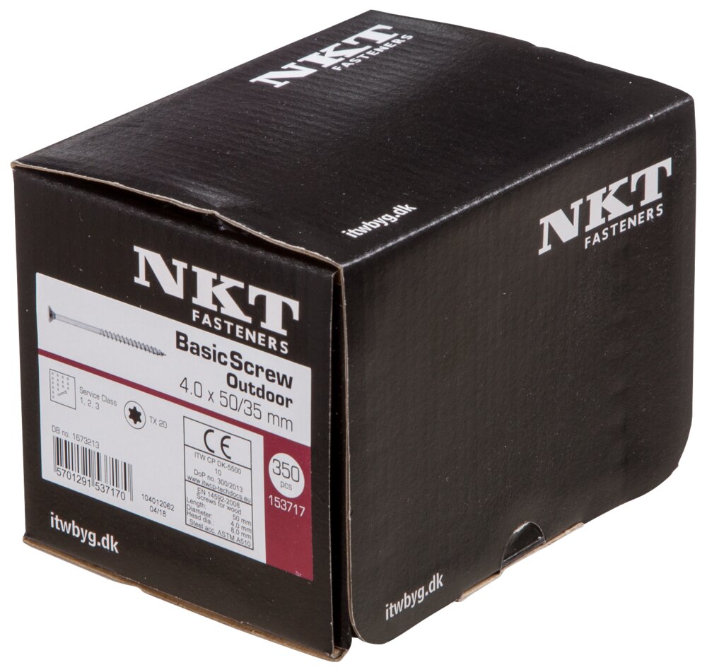 NKT håndværkerskrue 4,0 x 50 mm 350 stk.