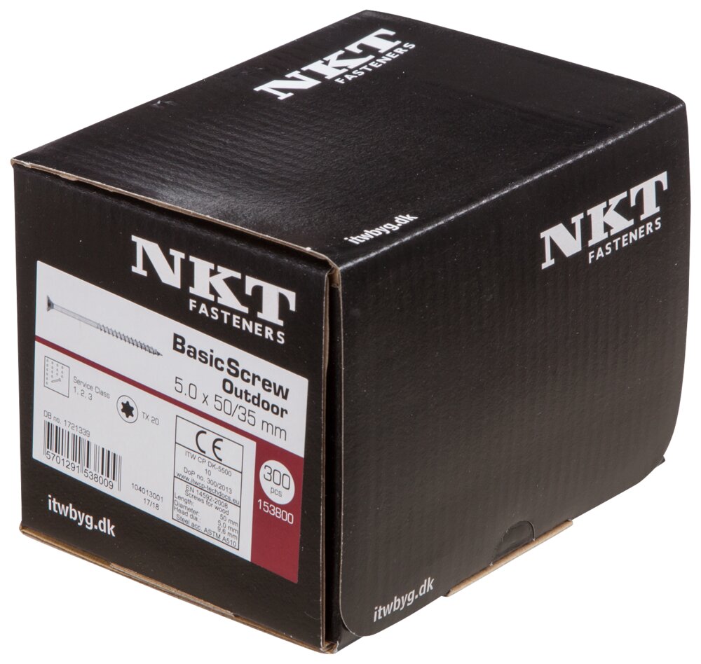 NKT håndværkerskrue 5,0 x 50 mm 300 stk.