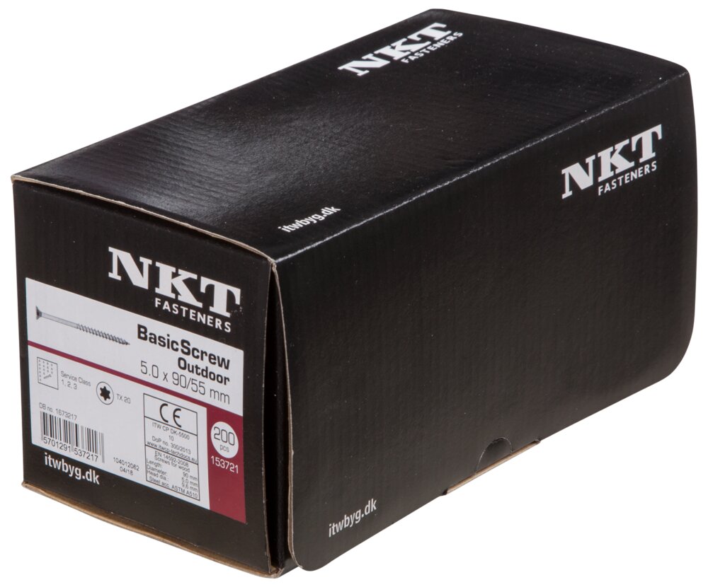 NKT håndværkerskrue 5,0 x 90 mm 200 stk.