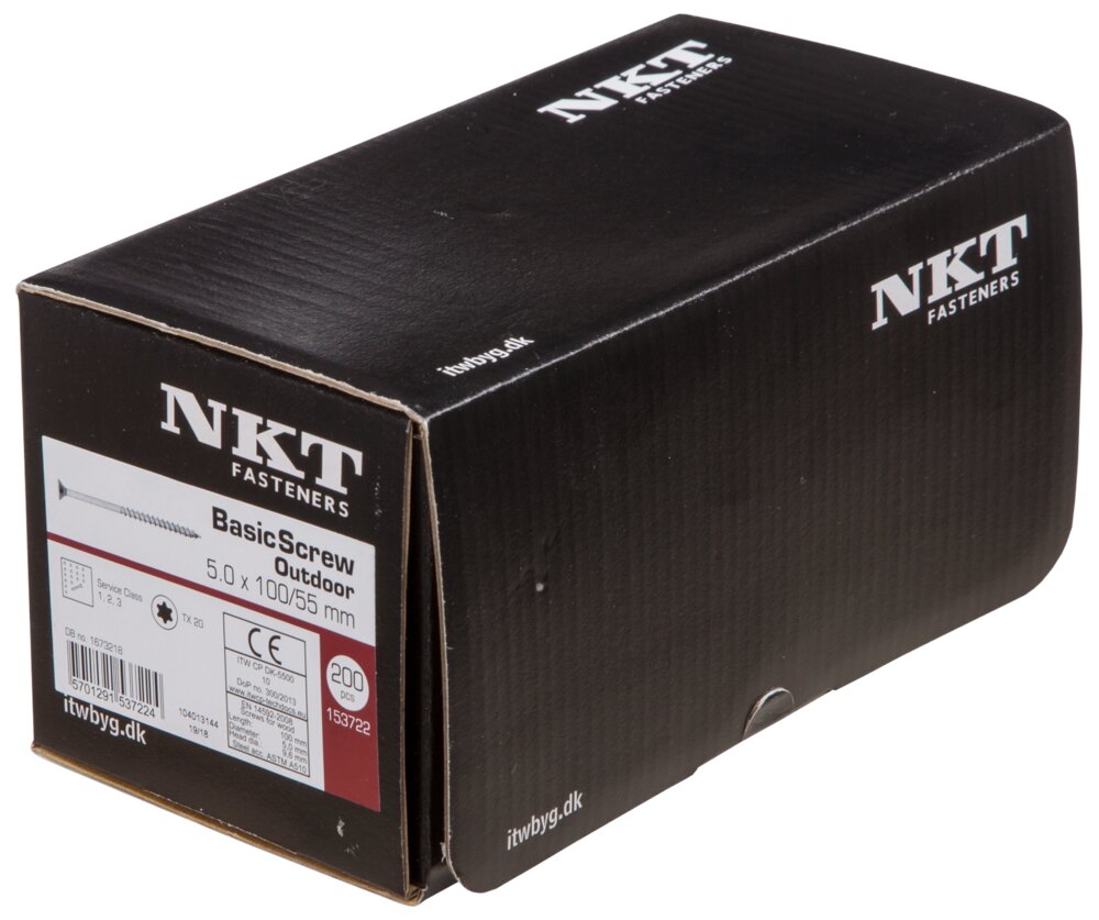 NKT håndværkerskrue 5,0 x 100 mm 200 stk.