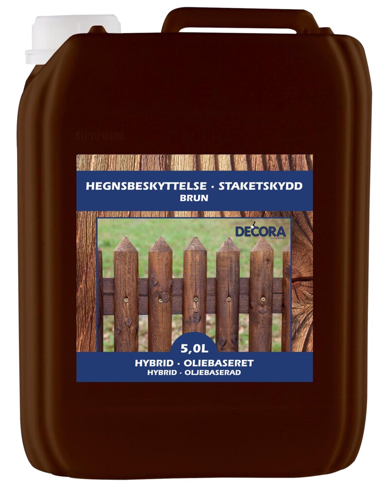 Decora - Hegnsmaling brun 5 liter