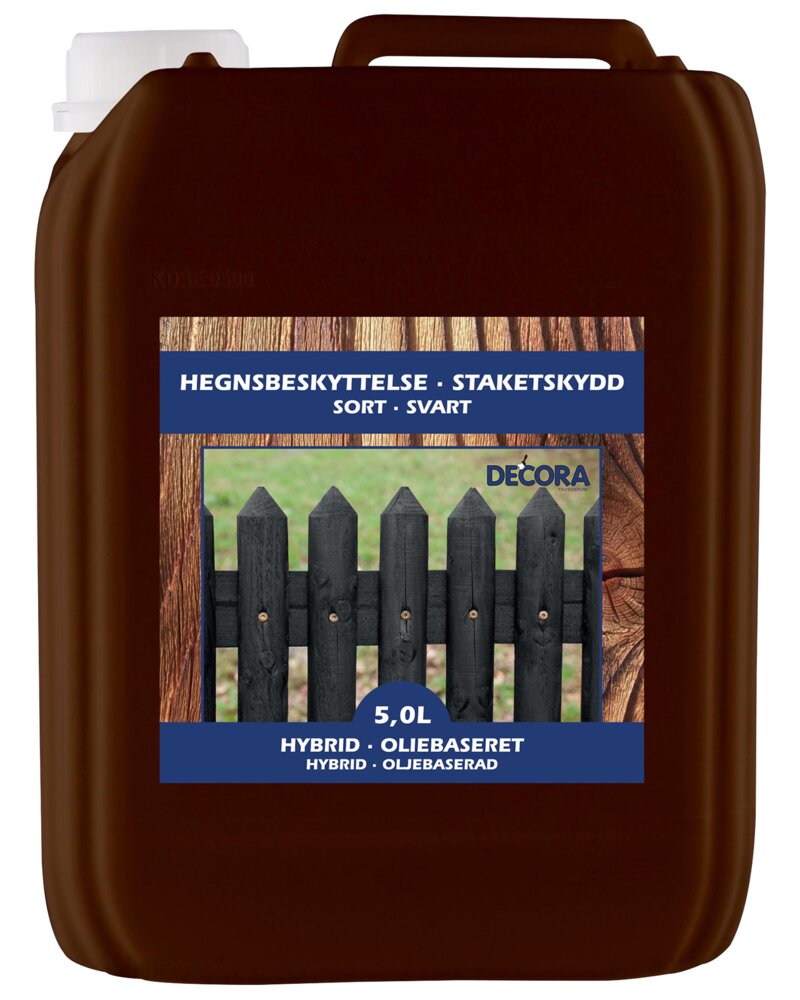 Decora - Hegnsmaling sort 5 liter