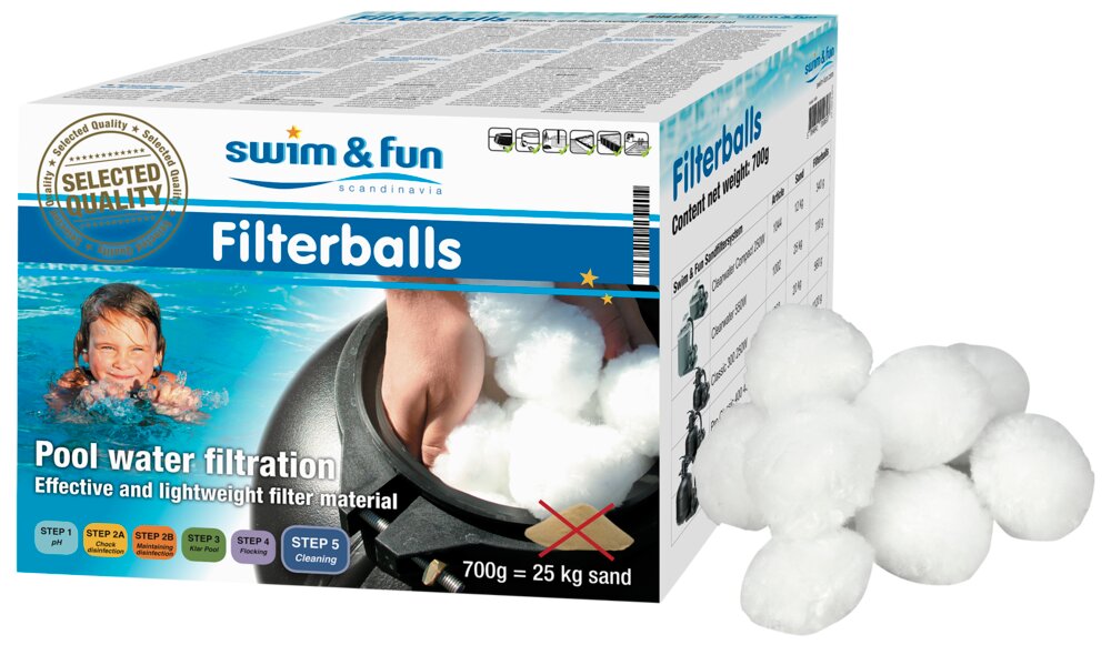 Swim & Fun - Filterkugler til poolpumpe - 700 g
