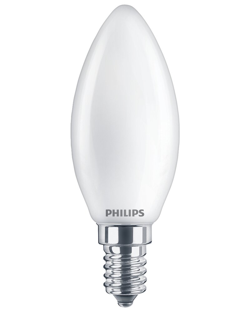 Philips - LED-pære 5W E14 B35 2-pak