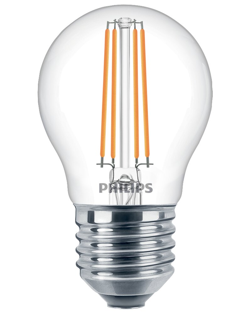 Philips - LED-filamentpære 4,3W E27 - 2-pak