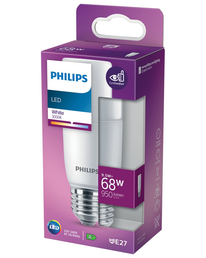Philips - LED-pære 9,5W E27 T38