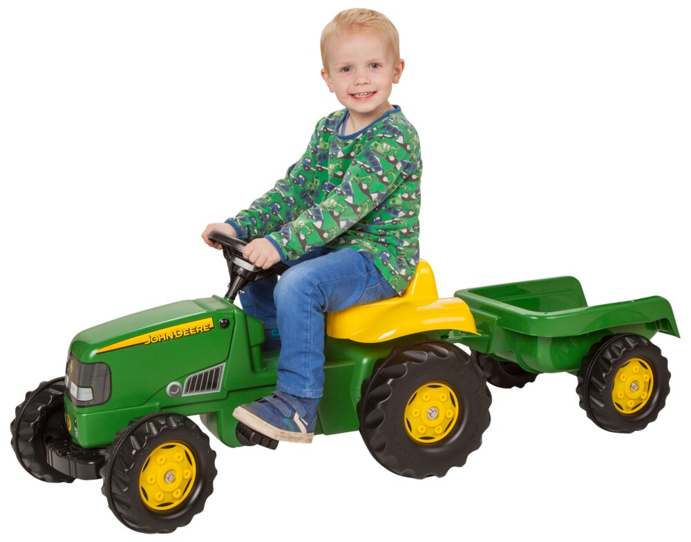 prik Børns dag bue John Deere traktor til børn, med pedaler og anhænger