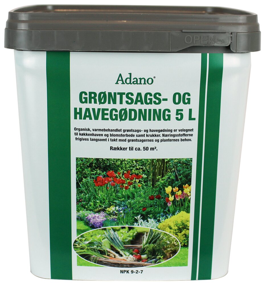 Adano - Organisk grøntsags- og havegødning - 5 L