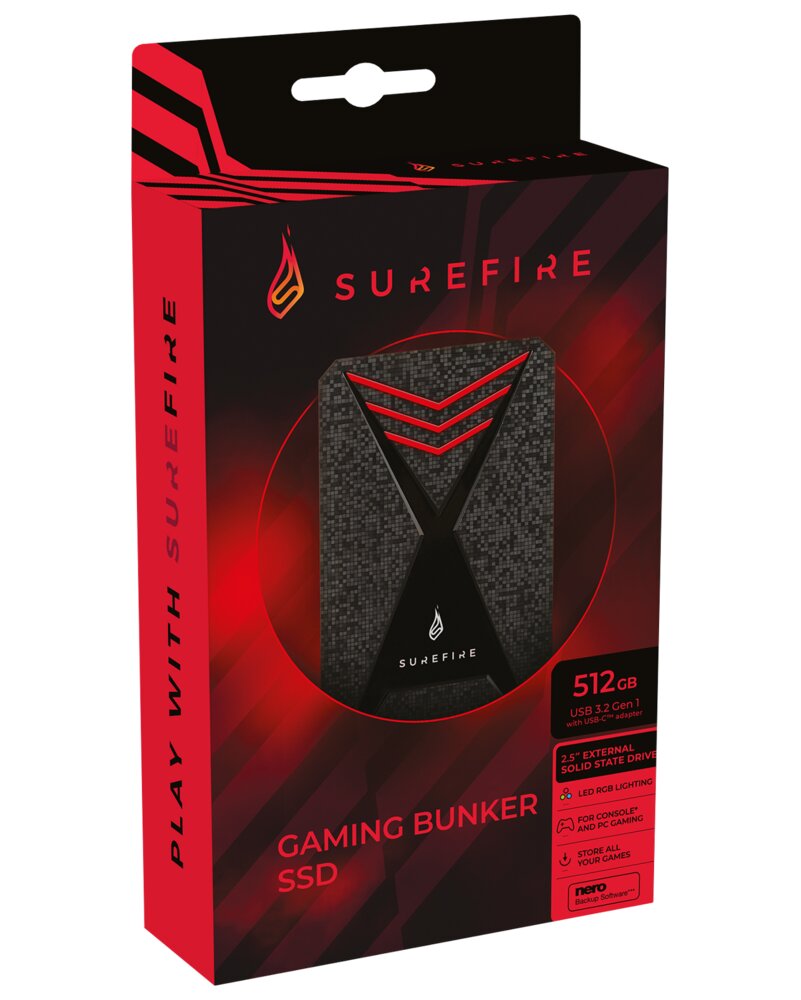 SureFire - Gaming SSD USB 512GB