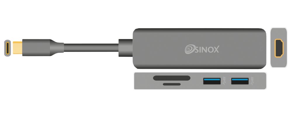 SINOX USB-C Hub HDMI/SD-kortlæser