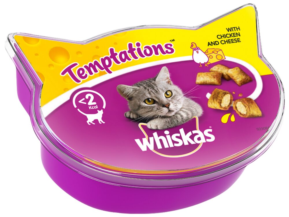 Whiskas Kattesnack Temptations kylling/ost 60 g