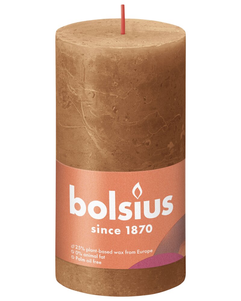 bolsius - Bloklys shine - Spice brown