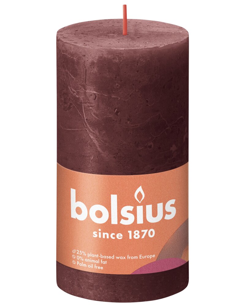 bolsius - Bloklys shine - Velvet rose