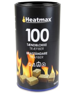 Heatmax Optænding - Optændingsblokke 100 stk.