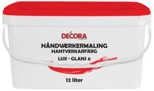 Decora Håndværkermaling Lux 12 L glans 6 - hvid