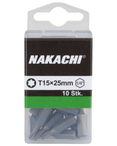 Nakachi Bits TX15 25 mm 10-pak