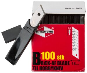 Mitsutomo Bræk-af knivblade 18 mm 100-pak
