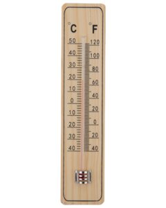 Väggtermometer trä 22 cm