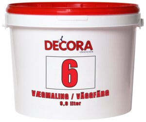 Decora Vægmaling 9 L glans 6 - hvid 